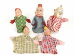 1950s Howdy Doody Hand Puppets - Lot of 5