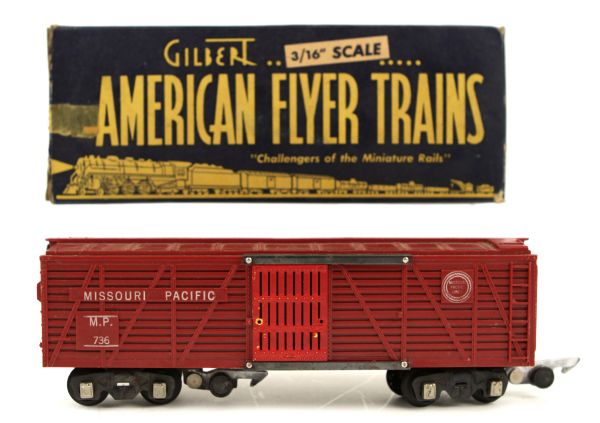 1940 Gilbert American Flyer Train 3/16" Scale Model Missouri Pacific Train - In Original Box 