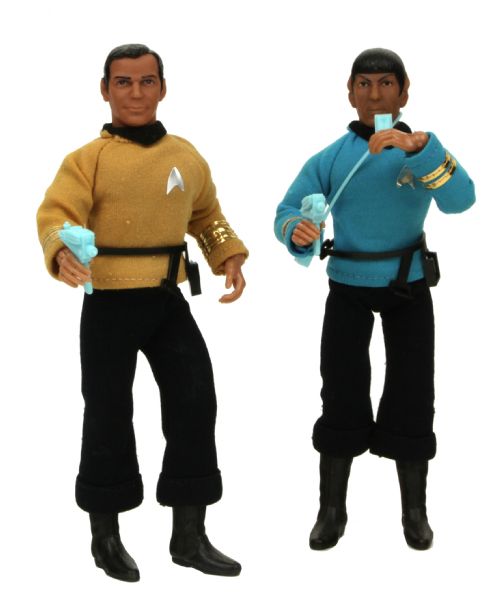 1975-79 Captain Kirk and Spock Star Trek 8" MEGO Type 2 Action Figures (MEARS LOA)