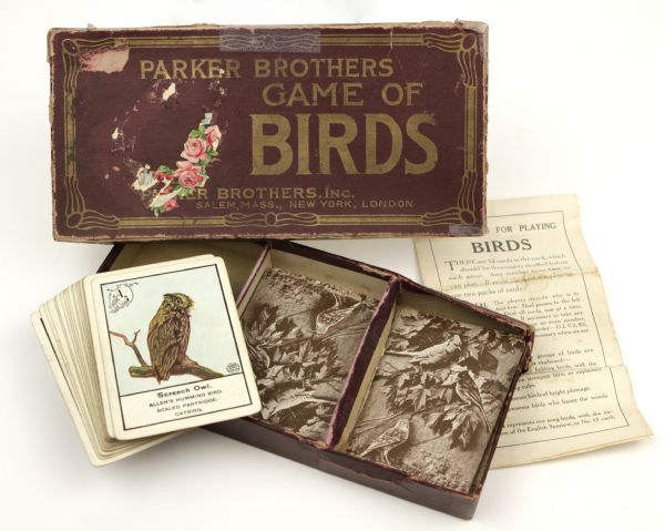 1950s Parker Brothers Game of Birds Card Game Complete With All Cards & Instructions in Original Box