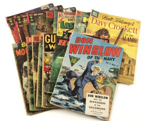1943-65 Various Comics (Twilight Zone, Boris Karloff, Lone Ranger, Davy Crockey, Roy Rogers, Green Hornet & More) - Lot of 15