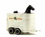 1960s-70s Tonka Stable Metal Horse Trailer w/2 Horses 