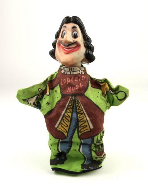 1950s Captain Hook of Walt Disneys Peter Pan 8" Hand Puppet