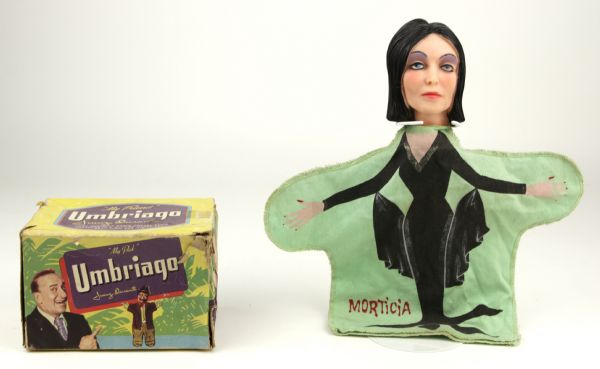 1950s Morticia The Addams Family 8" Hand Puppet