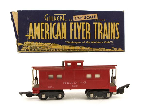 1940 circa Gilbert American Flyer Train 3/16" Scale Model Reading Train - In Original Box
