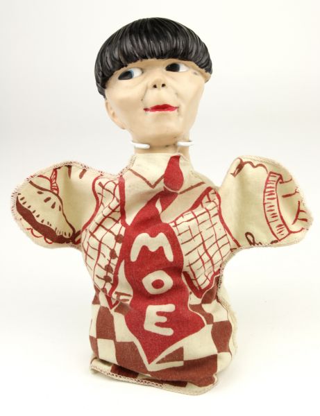 1950s Moe The Three Stooges 9" Hand Puppet Scarce