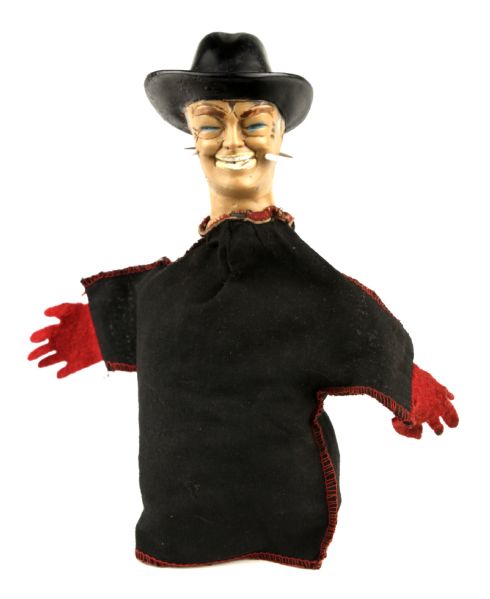 1950s Hopalong Cassidy 9" Hand Puppet Very Scarce