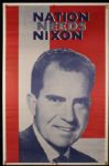 1960s Richard Nixon Presidential Campaign Poster - 25" x 38 1/2" Nation Needs Nixon 