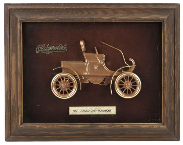 1904 depiction Ultra Rare & Extremely High Grade Cadillac GM Dealership Showroom Sample - 23 1/2" x 18 1/2" Made By Hartland Plastics (EX Frank Fulop Collection)