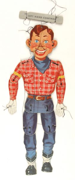 1950s Howdy Doody & Gang 12" Paper Marionettes (3) Howdy, Oscar, & Dilly Dally