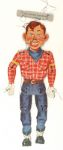 1950s Howdy Doody & Gang 12" Paper Marionettes (3) Howdy, Oscar, & Dilly Dally