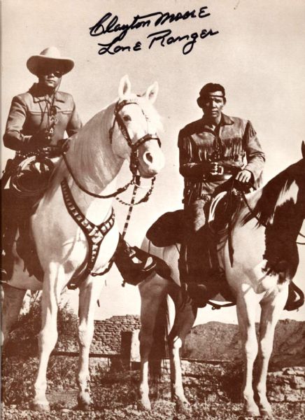 1960s Clayton Moore Autographed 11" x 14" Print (JSA)