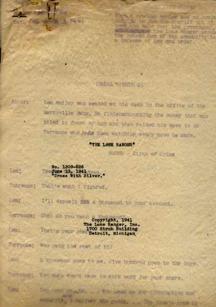 1941 The Lone Ranger Cross With Silver Script - Lot of 3