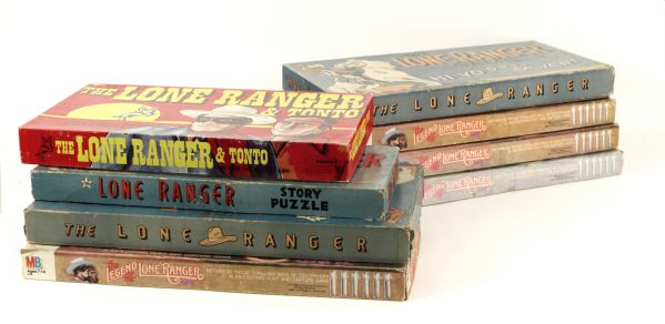 1938-80 Lone Ranger Board Games - Lot of 8