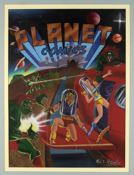 1980s Kyle Davis 15" x 22" Planet Comics #1 Original Oil Painting (MEARS LOA)