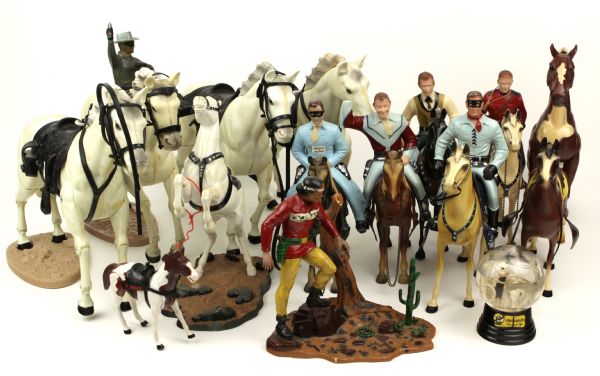 1960s-80s Lot of Horses - Hartland & Gabriel Toys Some With Figures 