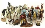 1960s-80s Lot of Horses - Hartland & Gabriel Toys Some With Figures 