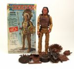 1950s-60s  Chief Cherokee Marx Action Figure In Original Box With Accessories 