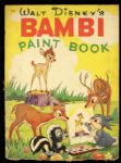 1941 Walt Disneys Bambi 11" x 15" Paint Book Whitman Publishing