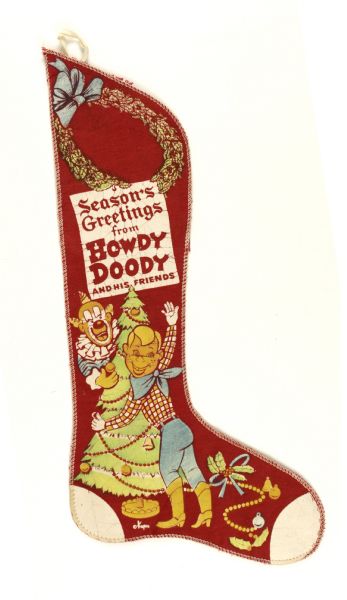 1950s Howdy Doody and His Friends Seasons Greetings Holiday Stockings