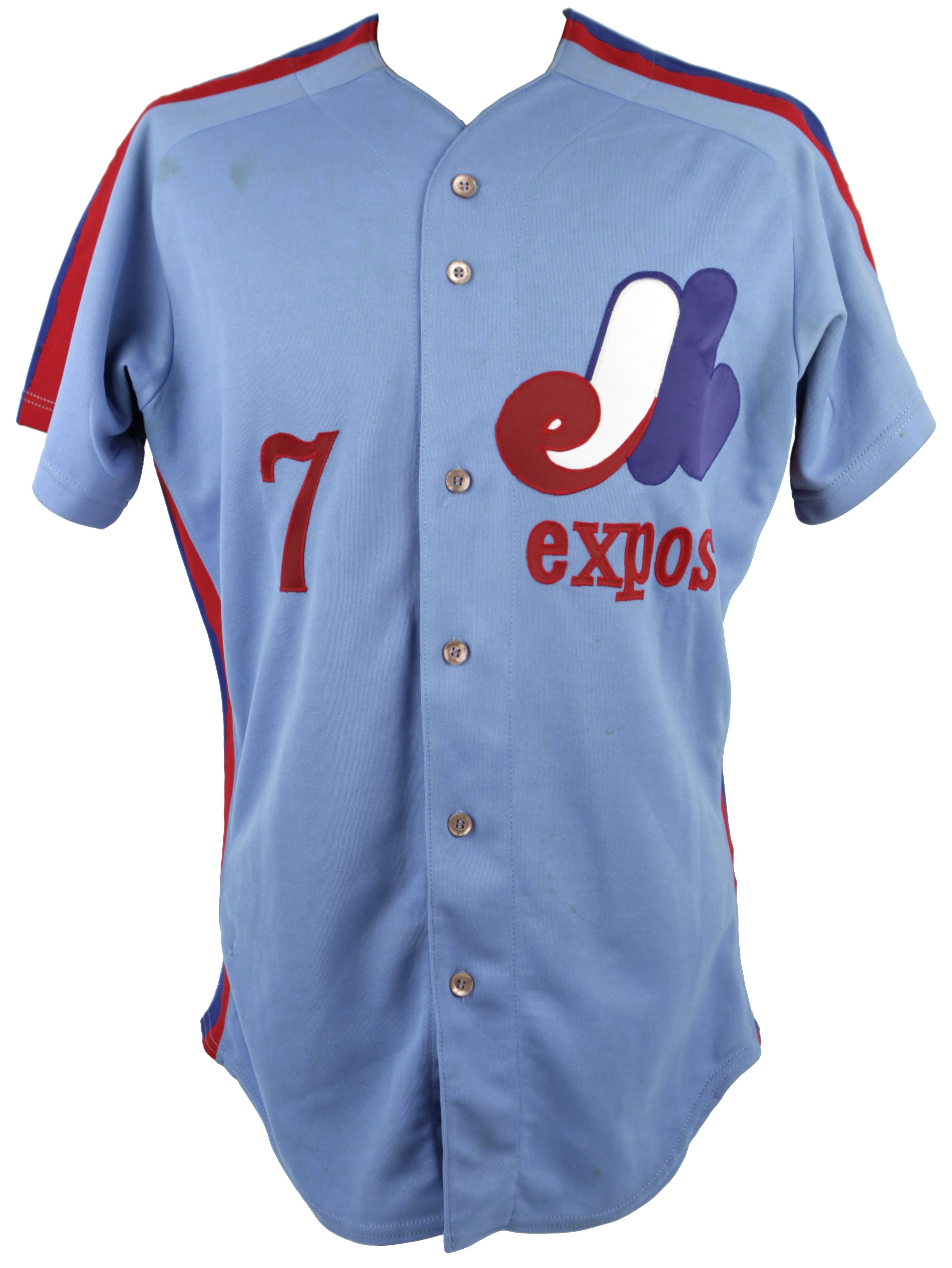 2003-04 Montreal Expos #85 Game Issued Blue Jersey BP ST XL 801