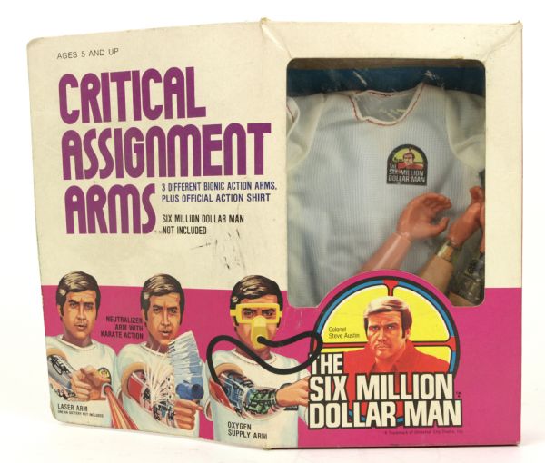 1976 Six Million Dollar Man Critical Assignment Arms MIB