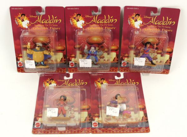 1992-94 Lot of 9 MOC Aladdin & Flinstones Figures w/Penguin Make Up Kit & Star Trek Deep Space Nine Yo Yo 