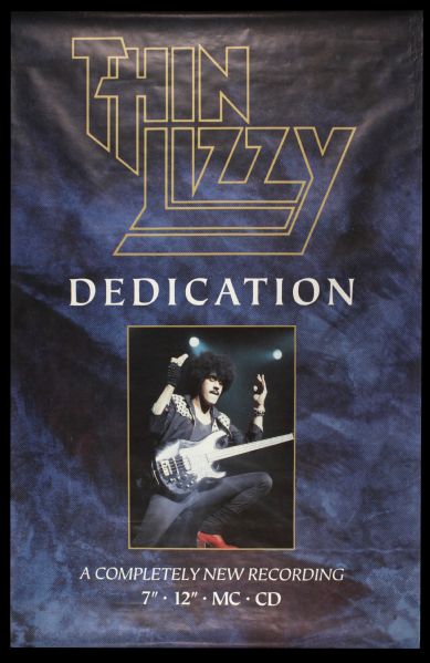 1980s Thin Lizzy Dedication Subway 39" x 61"  Promotional Poster (Phil Lynot) 