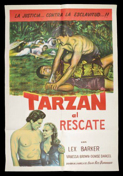 1950 Tarzan and the Slave Girl 1-Sheet (29" x 42 1/2") Original Movie Poster (MEARS Auction LOA)