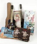 1955-80s The Lone Ranger Collection w/ 2 Guitars 10-PIece Rifle & Holster Set Sleeping Bag