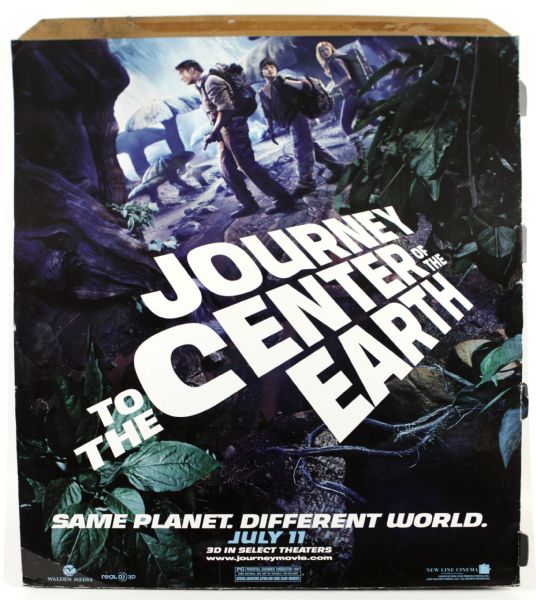 2008 Journey to the Center of the Earth Massive 83 1/2" x 36" Double Sided Movie Standup & Two Promotional