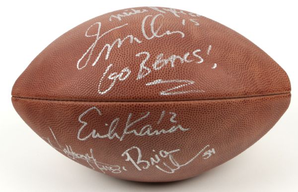 2002 Chicago Bears Related Signed ONFL (Tagliabue) Football w/6 Sigs. Incl. Brian Urlacher Jim Miller Eric Kramer - JSA 