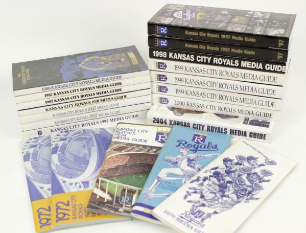 1974-2004 Kansas City Royal Media Guide - Lot of 20 Inc. 1974 George Brett 