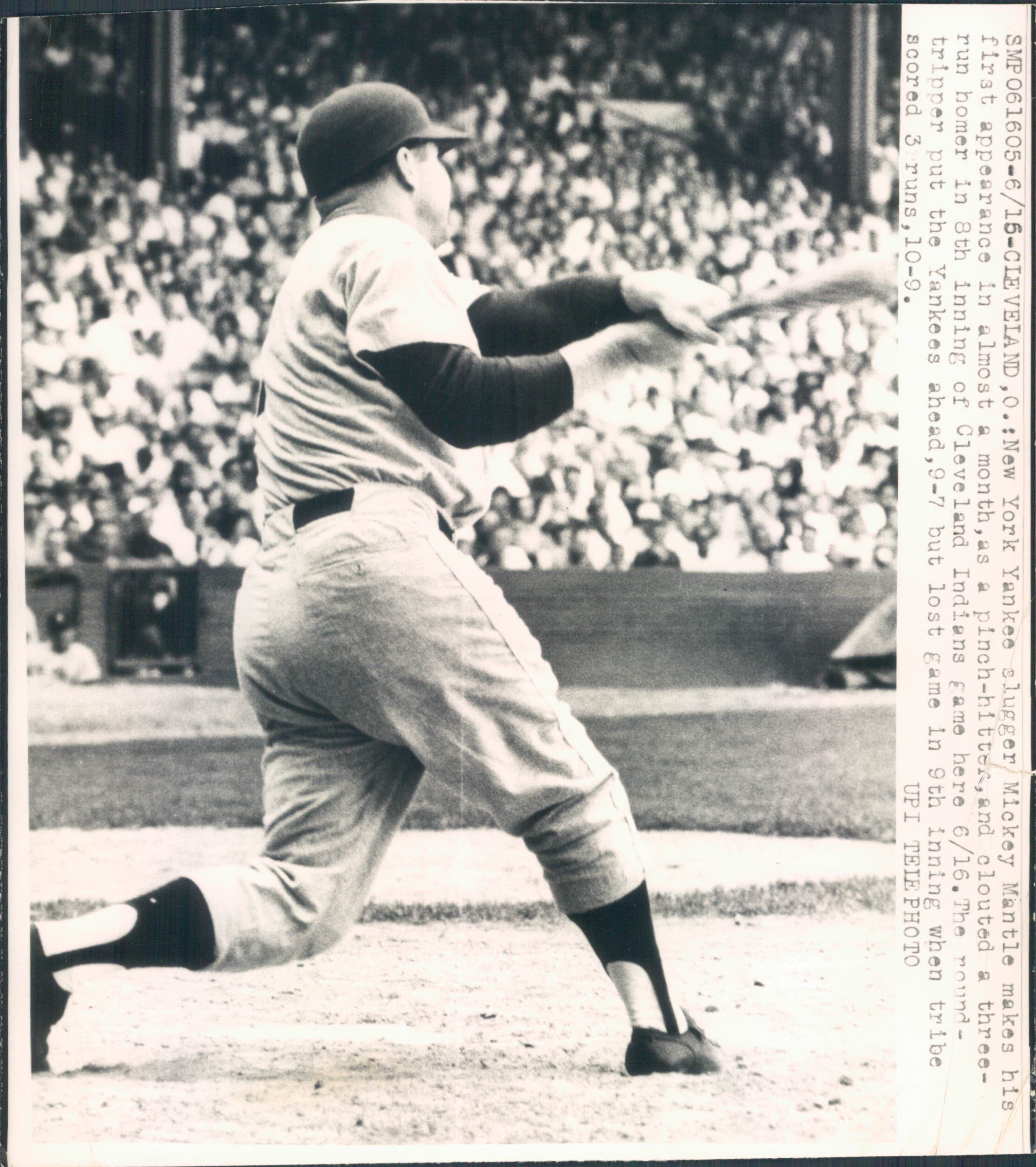 Mickey Mantle in Yankee Stadium by Retro Images Archive