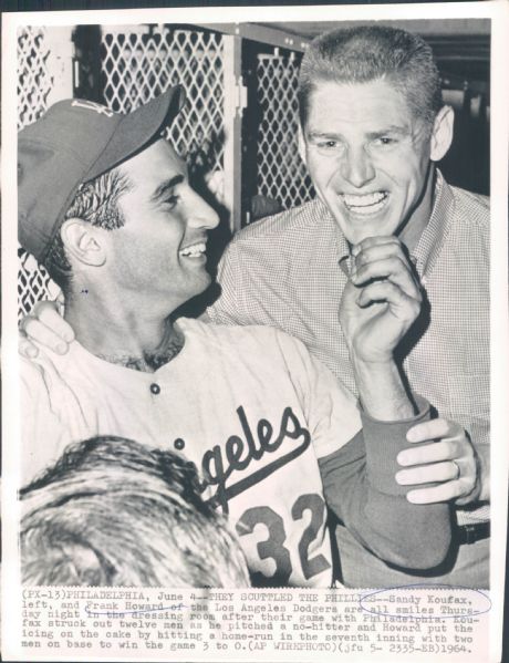 1963-65 Sandy Koufax Los Angeles Dodgers "Boston Herald Archives" Original Photos (Boston Herald Hologram/MEARS LOA) - Lot of 4