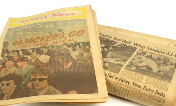 1963-64 Green Bay Packers Press Gazette Newspapers 