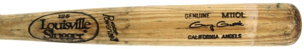 1991-93 Gary Gaetti/Greg Vaughn Louisville Slugger Professional Model Game Bat (MEARS Auction LOA)