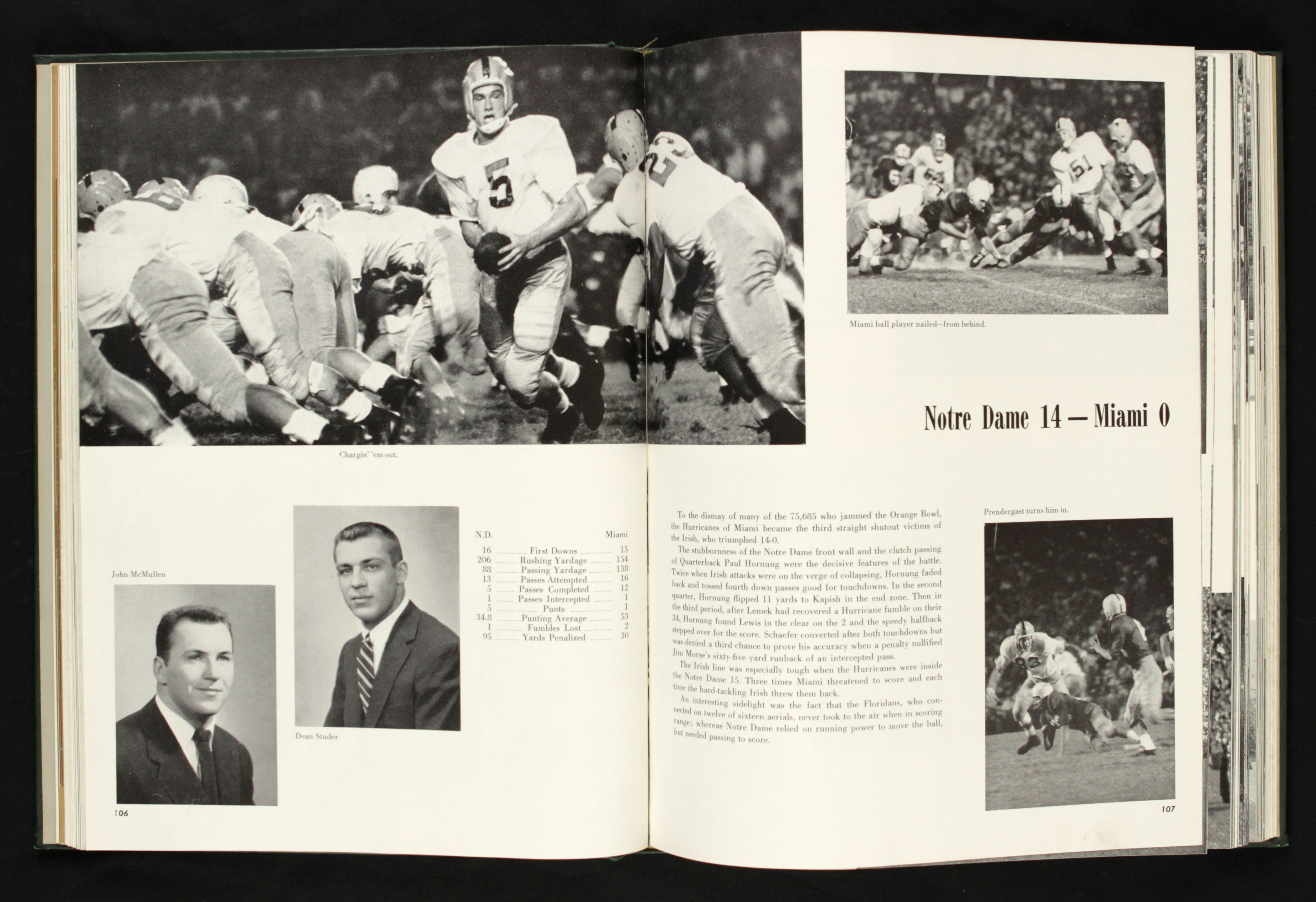 Lot Detail - 1956 Notre Dame Yearbook - Paul Hornung Green Bay Packers ...