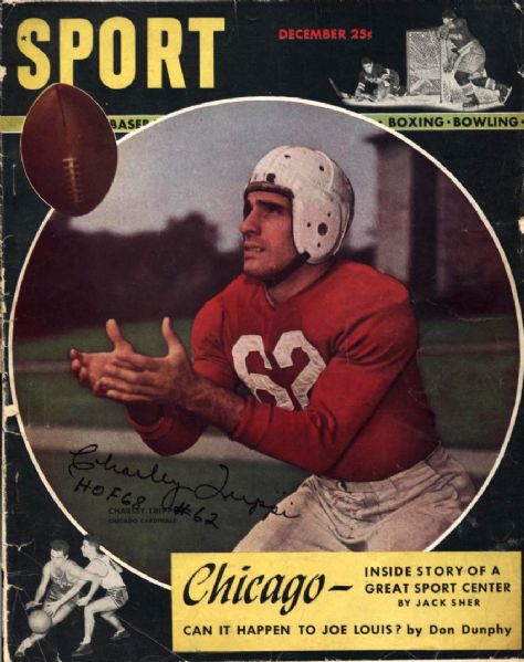 1947 Charley Trippi Chicago Cardinals Signed SPORT Magazine "HOF 68" - JSA 