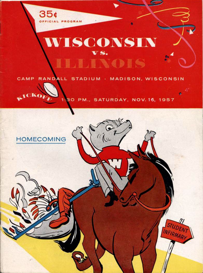 Lot Detail - 1957-58 Wisconsin Badgers Football Program - Lot Of 3