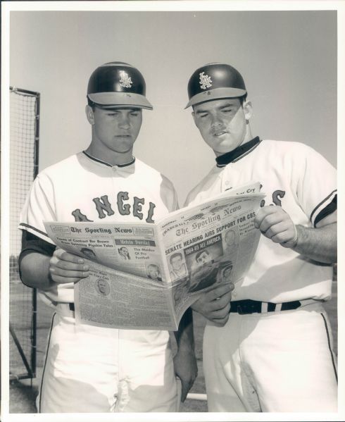 1965 Rick Reichardt & Tom Egan California Angels "TSN Collection Archives" Original 8" x 10" Photo (Sporting News Collection Hologram/MEARS Photo LOA)