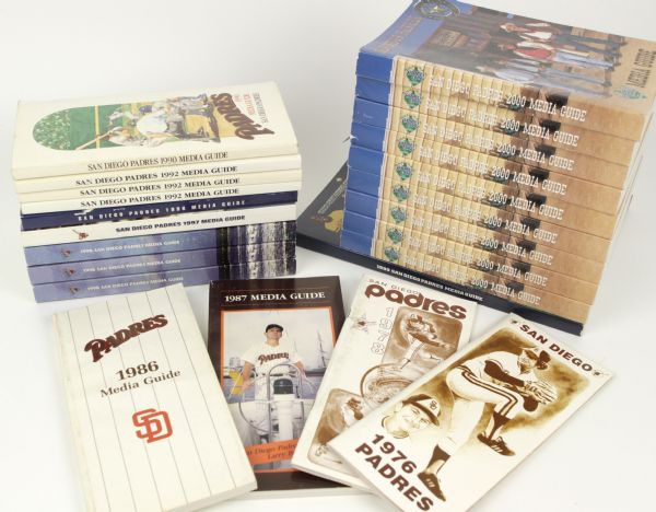 1976-2000 San Diego Padres Media Guide - Lot of 23