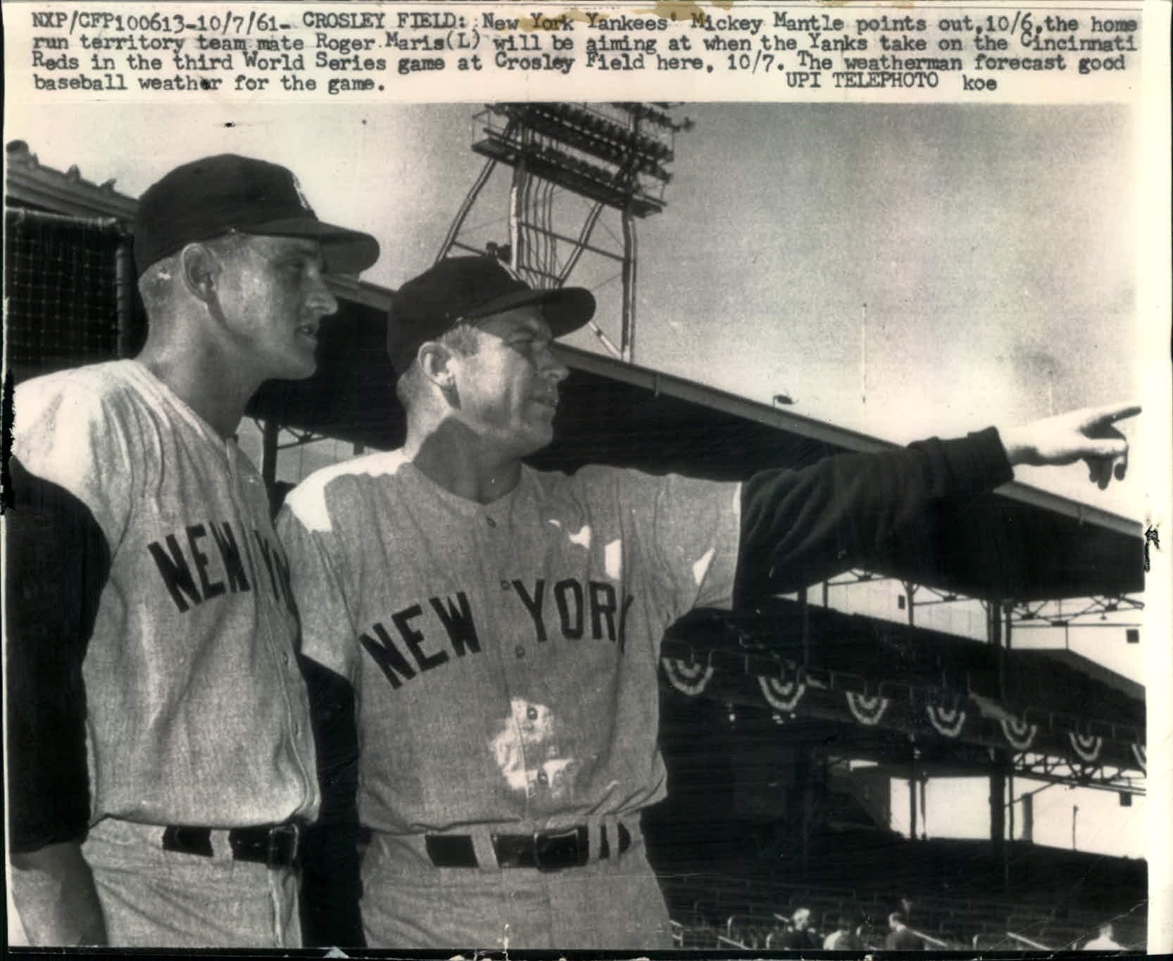 1961 Mickey Mantle & Roger Maris, New York Yankees, M&M Boys Vintage 1(b)  Photo