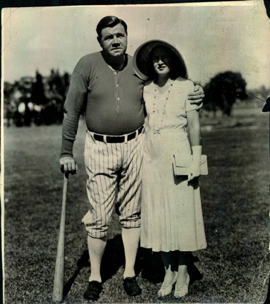 1930s Babe Ruth & Wife Claire "Boston Herald Collection Archives" Original 7.5" x 8.5" Photo (BH Hologram/MEARS LOA)