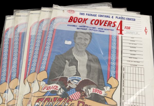 1976 Fonzie For President Bookcovers In Original Packaging - 5 Packages of 4 Count Covers  - 20 Total