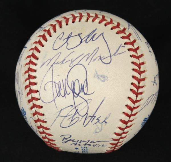 1993 Philadelphia Phillies Team Signed World Series Baseball w/25 Sigs. - JSA 