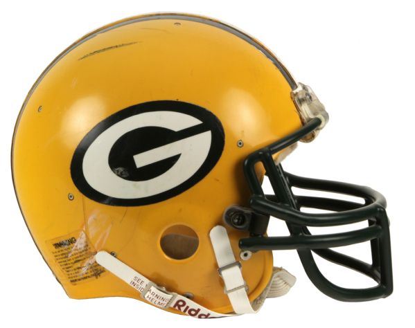 1983 Johnnie Gray Green Bay Packers Game Worn Signed Helmet (Scott Waters/MEARS LOA/JSA)