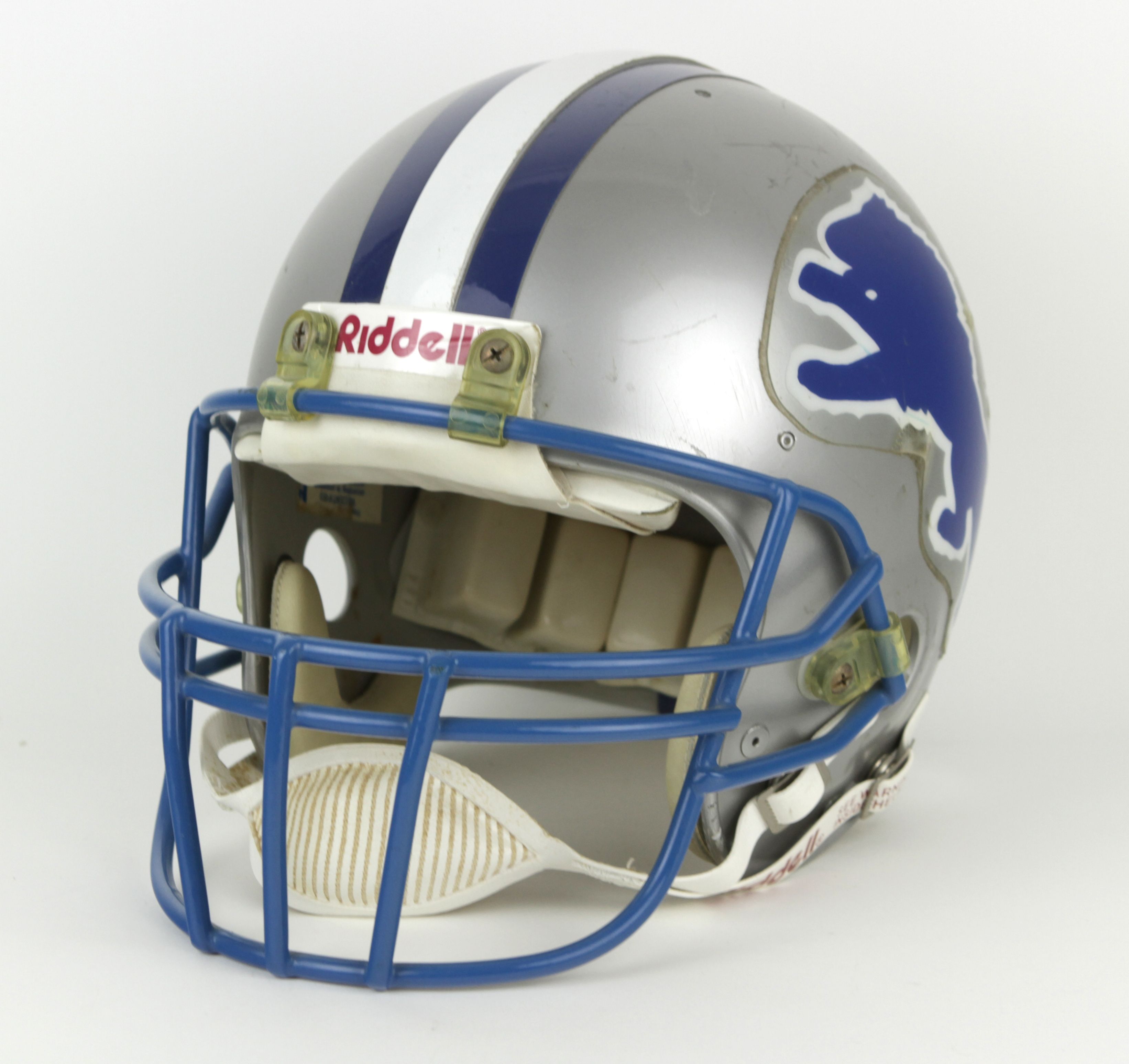 DETROIT LIONS GAME USED NFL HELMET