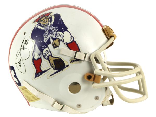 1986-90 Cedric Jones New England Patriots Game Worn Signed Helmet (Scott Waters/MEARS LOA/JSA)