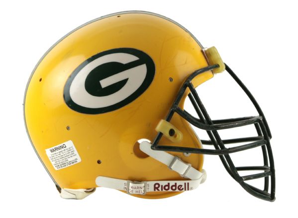 1990 Bob Nelson Green Bay Packers Game Worn Signed Helmet (Scott Waters/MEARS LOA/JSA)